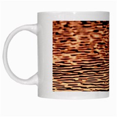 Orange  Waves Flow Series 1 White Mugs by DimitriosArt