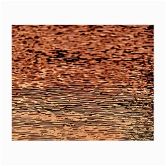 Orange  Waves Flow Series 1 Small Glasses Cloth (2 Sides) by DimitriosArt