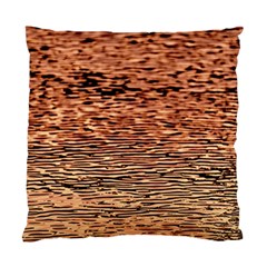 Orange  Waves Flow Series 1 Standard Cushion Case (two Sides) by DimitriosArt