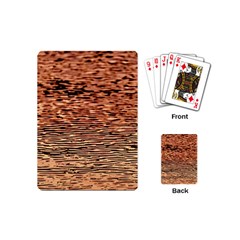 Orange  Waves Flow Series 1 Playing Cards Single Design (mini) by DimitriosArt