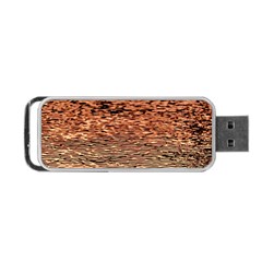 Orange  Waves Flow Series 1 Portable Usb Flash (two Sides) by DimitriosArt