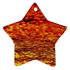 Red Waves Flow Series 2 Ornament (star) by DimitriosArt