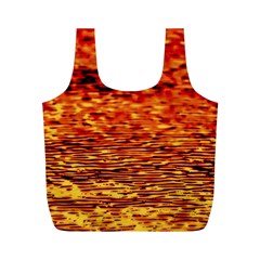 Red Waves Flow Series 2 Full Print Recycle Bag (m) by DimitriosArt