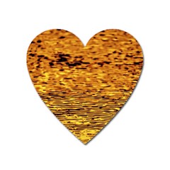 Gold Waves Flow Series 1 Heart Magnet by DimitriosArt