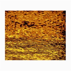 Gold Waves Flow Series 1 Small Glasses Cloth (2 Sides) by DimitriosArt