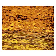 Gold Waves Flow Series 1 Double Sided Flano Blanket (small)  by DimitriosArt