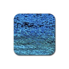 Blue Waves Flow Series 2 Rubber Coaster (square) by DimitriosArt