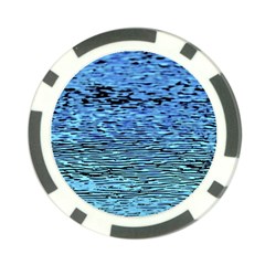 Blue Waves Flow Series 2 Poker Chip Card Guard by DimitriosArt