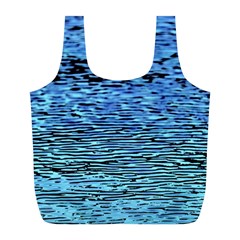 Blue Waves Flow Series 2 Full Print Recycle Bag (l) by DimitriosArt