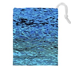 Blue Waves Flow Series 2 Drawstring Pouch (4xl) by DimitriosArt