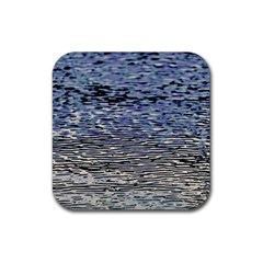 Silver Waves Flow Series 1 Rubber Coaster (square)