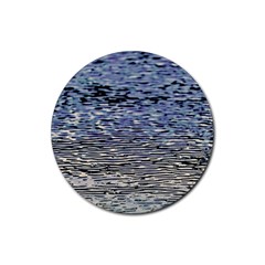 Silver Waves Flow Series 1 Rubber Coaster (round) by DimitriosArt