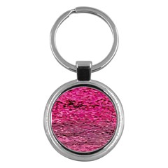 Pink  Waves Flow Series 1 Key Chain (round) by DimitriosArt