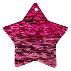 Pink  Waves Flow Series 1 Star Ornament (two Sides) by DimitriosArt