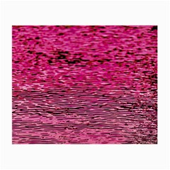 Pink  Waves Flow Series 1 Small Glasses Cloth (2 Sides) by DimitriosArt