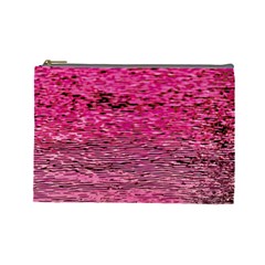 Pink  Waves Flow Series 1 Cosmetic Bag (large) by DimitriosArt