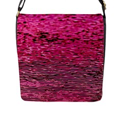 Pink  Waves Flow Series 1 Flap Closure Messenger Bag (l) by DimitriosArt