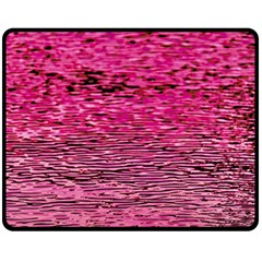 Pink  Waves Flow Series 1 Double Sided Fleece Blanket (medium)  by DimitriosArt