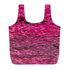 Pink  Waves Flow Series 1 Full Print Recycle Bag (l) by DimitriosArt