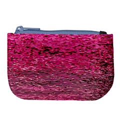 Pink  Waves Flow Series 1 Large Coin Purse by DimitriosArt