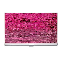 Pink  Waves Flow Series 1 Business Card Holder by DimitriosArt