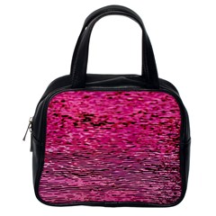 Pink  Waves Flow Series 1 Classic Handbag (one Side) by DimitriosArt