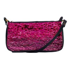 Pink  Waves Flow Series 1 Shoulder Clutch Bag by DimitriosArt