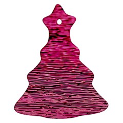 Pink  Waves Flow Series 1 Ornament (christmas Tree)  by DimitriosArt