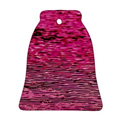 Pink  Waves Flow Series 1 Bell Ornament (two Sides) by DimitriosArt