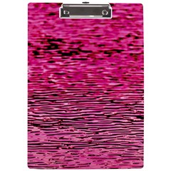 Pink  Waves Flow Series 1 A4 Clipboard by DimitriosArt