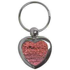 Pink  Waves Flow Series 2 Key Chain (heart) by DimitriosArt