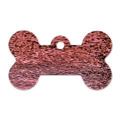 Pink  Waves Flow Series 2 Dog Tag Bone (one Side) by DimitriosArt