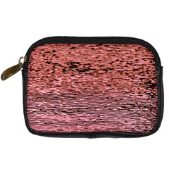 Pink  Waves Flow Series 2 Digital Camera Leather Case by DimitriosArt