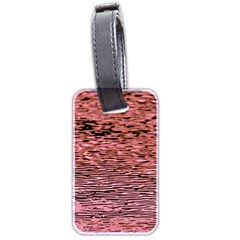 Pink  Waves Flow Series 2 Luggage Tag (two Sides) by DimitriosArt