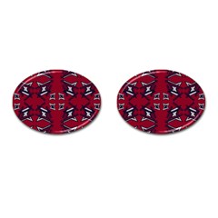 Abstract Pattern Geometric Backgrounds   Cufflinks (oval) by Eskimos