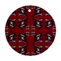 Abstract Pattern Geometric Backgrounds   Round Ornament (two Sides) by Eskimos