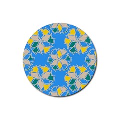 Abstract Pattern Geometric Backgrounds   Rubber Coaster (round) by Eskimos