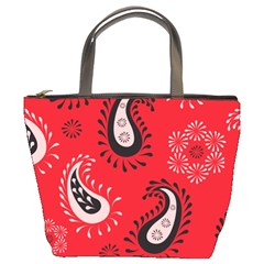 Floral Pattern Paisley Style Paisley Print   Bucket Bag by Eskimos