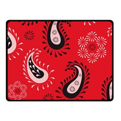 Floral Pattern Paisley Style Paisley Print   Fleece Blanket (small) by Eskimos