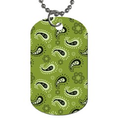 Floral Pattern Paisley Style Paisley Print   Dog Tag (two Sides) by Eskimos