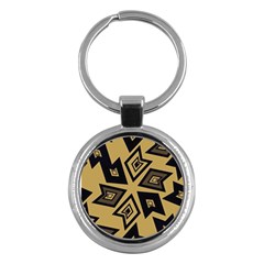 Abstract pattern geometric backgrounds   Key Chain (Round)