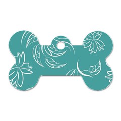 Folk Flowers Print Floral Pattern Ethnic Art Dog Tag Bone (one Side) by Eskimos