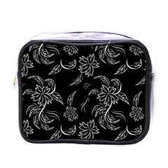 Folk Flowers Print Floral Pattern Ethnic Art Mini Toiletries Bag (one Side) by Eskimos