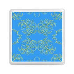 Floral Folk Damask Pattern Fantasy Flowers Floral Geometric Fantasy Memory Card Reader (square) by Eskimos