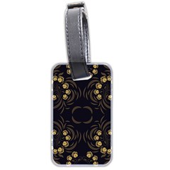 Floral Folk Damask Pattern Fantasy Flowers Floral Geometric Fantasy Luggage Tag (two Sides)