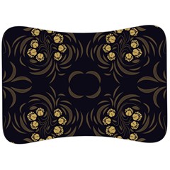 Floral Folk Damask Pattern Fantasy Flowers Floral Geometric Fantasy Velour Seat Head Rest Cushion by Eskimos