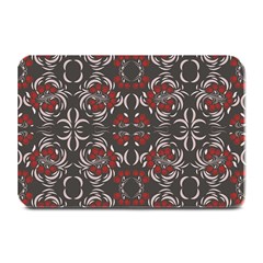 Floral Folk Damask Pattern Fantasy Flowers Floral Geometric Fantasy Plate Mats by Eskimos