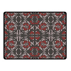 Floral Folk Damask Pattern Fantasy Flowers Floral Geometric Fantasy Double Sided Fleece Blanket (small)  by Eskimos