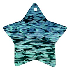 Blue Waves Flow Series 3 Star Ornament (two Sides) by DimitriosArt