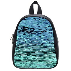 Blue Waves Flow Series 3 School Bag (small) by DimitriosArt